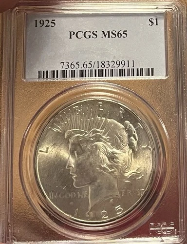 1925 PCGS MS65 Peace Silver Dollar