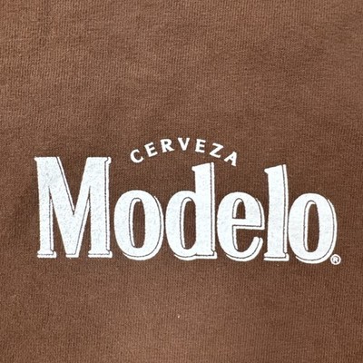 Medium White T-Shirt Modelo Graphic Beer Men's Short Sleeve