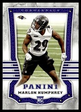 2017 Panini Marlon Humphrey Rookie Baltimore Ravens #163