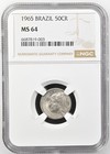 Brazil 50 Cruzeiros 1965 NGC MS 64