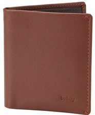 New Bellroy Note Wallet Slim Leather Bifold Design, RFID Blocking - Dark Cocoa