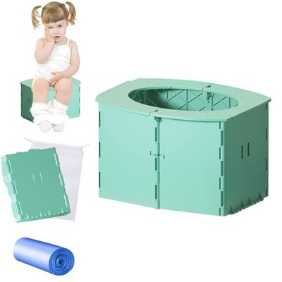 Kinder Töpfchen Faltbar Reise Toillette Baby WC Transportgrün