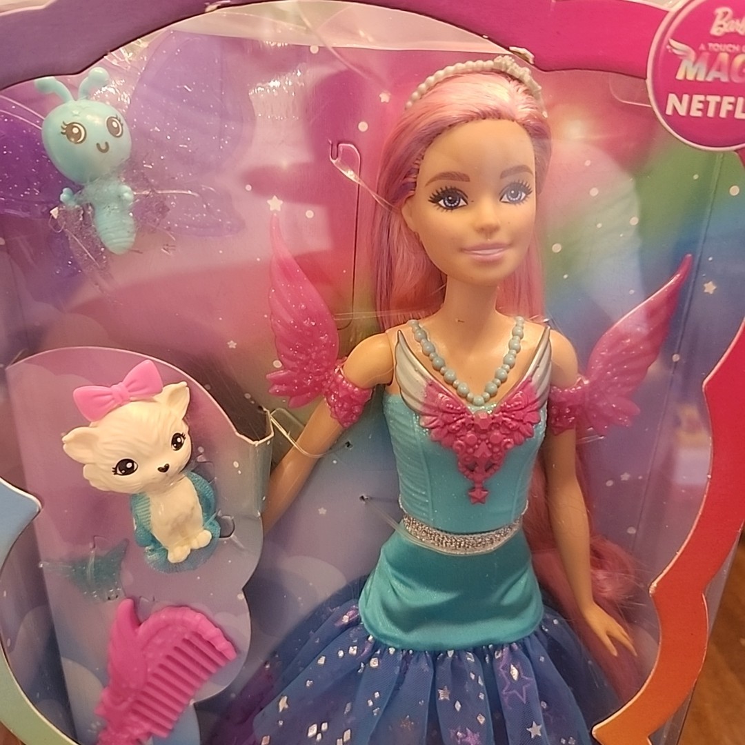 MATTEL Barbie magical pets 希少　激レア Barbie A Touch Of Magic Malibu Doll w/ Fairytale Pets Mattel NIB