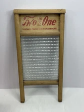 Vintage Two In One Jr. Carolina Washboard Co. Raleigh NC Wash Scrub Board