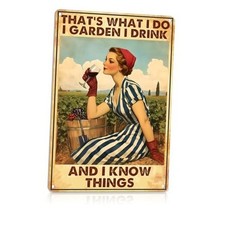 Garden Signs for Outside Wall Decor Funny Metal Signs Vintage Garden Decor for