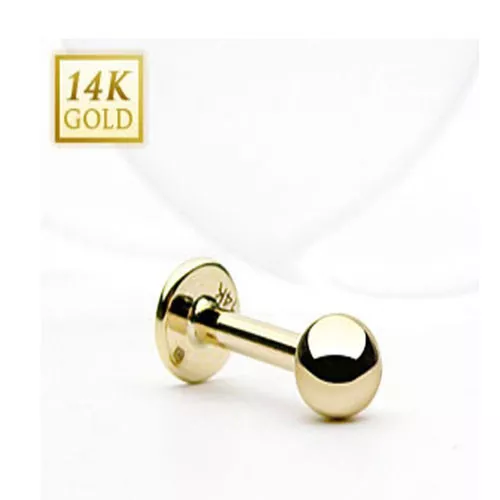 Solid gold shop labret
