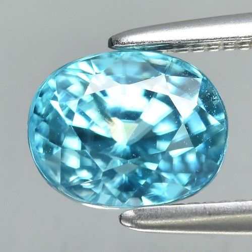 π 1.77ct 6.5x5.2mm VS Oval Natural Blue Zircon - Gentle Heat, Cambodia Gem