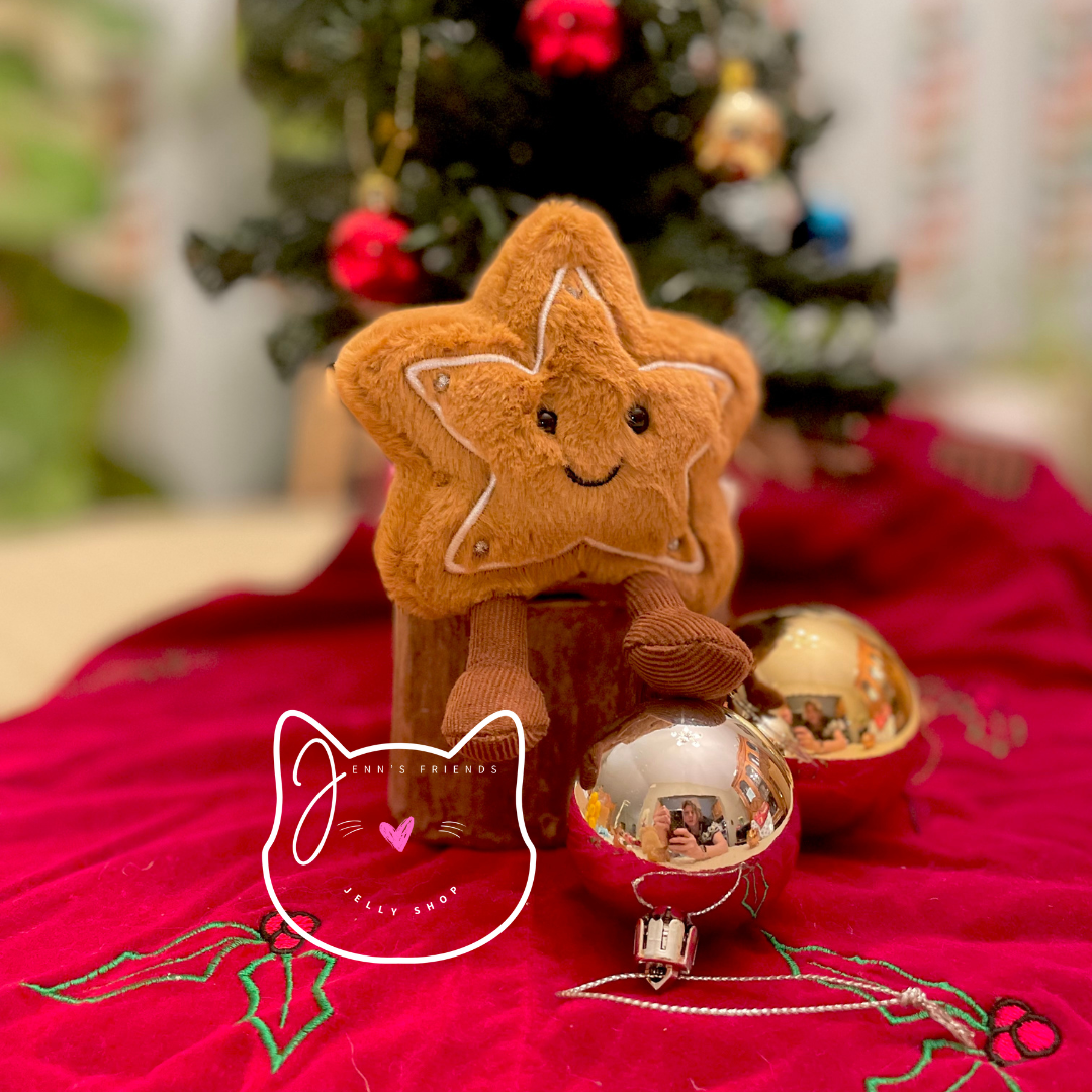 Jellycat AMUSEABLE STAR & TREE COOKIE Complete Set Lot Plush