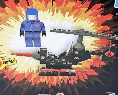 G.I. Joe Cobra F.A.N.G. 47 Pc Construction Set Helicopter Hasbro