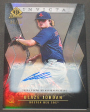 Blaze Jordan 2021 Bowman Inception Invicta Autograph Rookie (85/99) Red Sox Auto