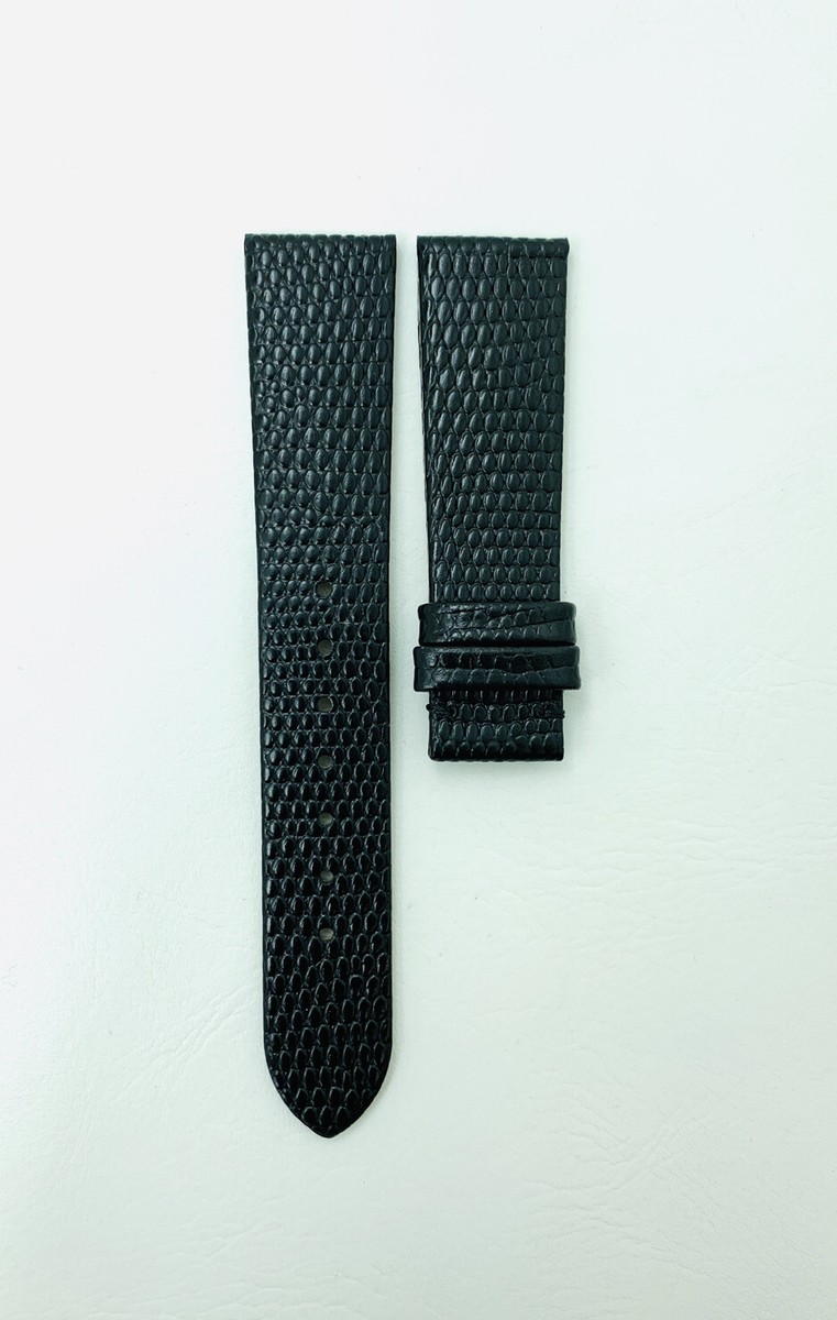 VERSACE WATCH STRAP, VFF , BLACK LEATHER, LIZARD PATTERN  display picture 1