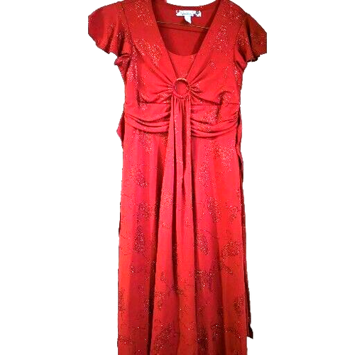 GIRLS SZ 7 RED GLITTER SPARKLE HOLIDAY PARTY DRESS by SPEECHLESS ~ NEW / NWOT - Picture 2 of 12