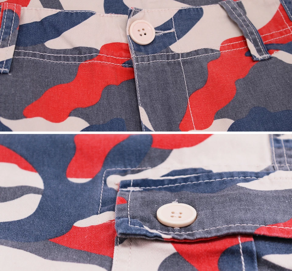 Men's Classic Camouflage Multi Pocket Cotton Camo Army Utility Cargo Shorts - Image 4 of 4