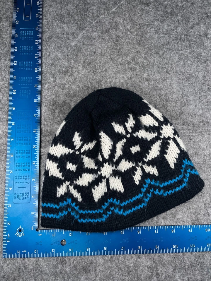 L.L. Bean Beanie Toque Juvenil Grande Azul Isla Justa Tejido Acrílico Poliéster Forrado Foto 3 de 4