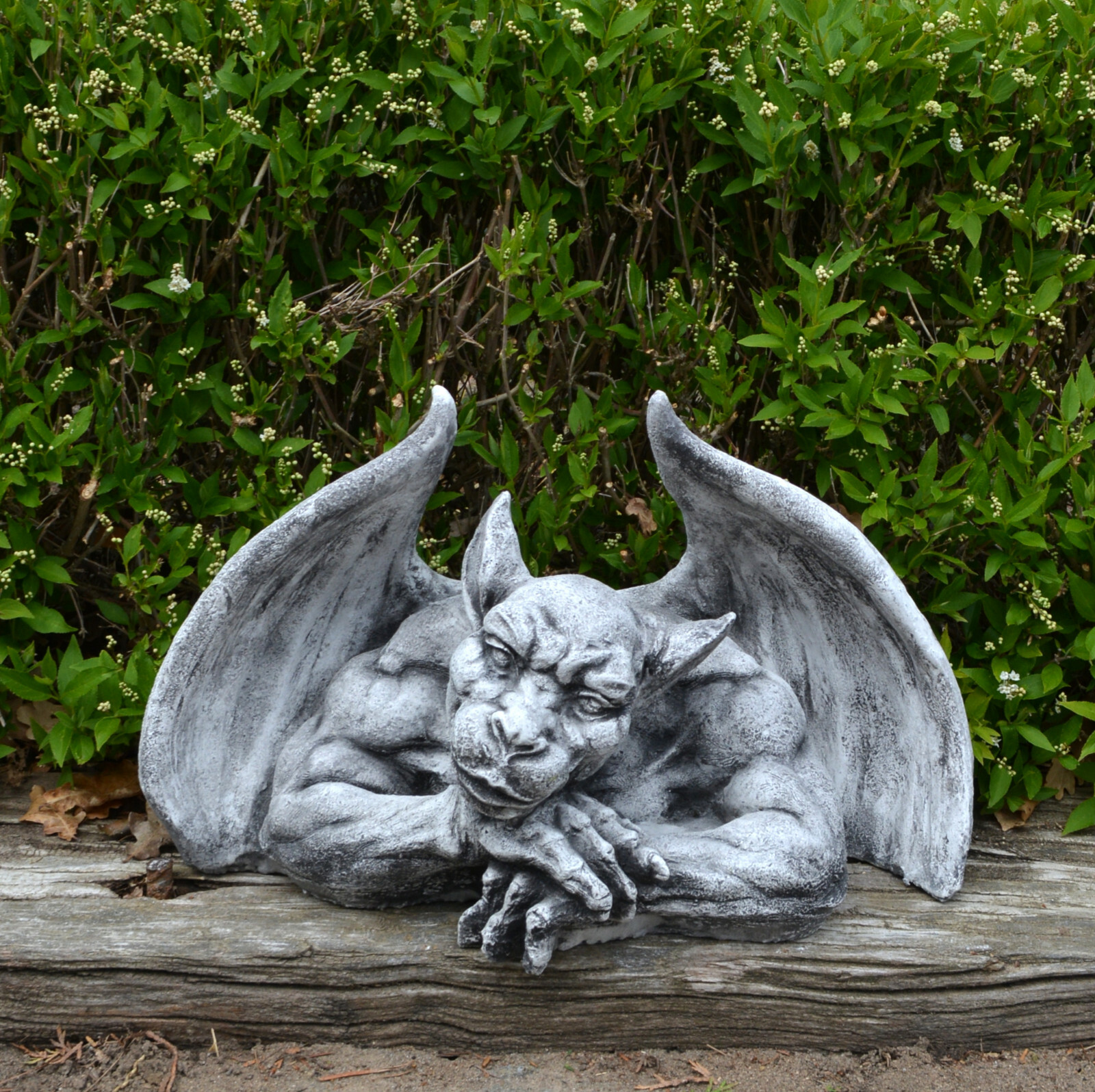 Gargoyle Gatekeeper I Stone Figure Statue 28cm 20kg Grey Concrete Frost Proof