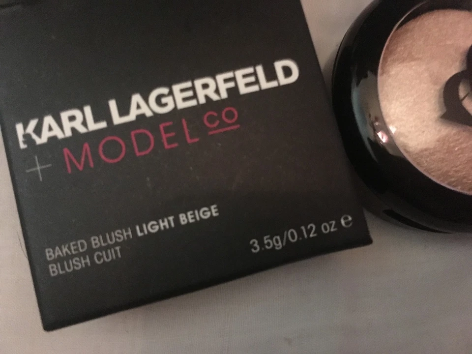 new RRP £31 KARL LAGERFELD + ModelCo Baked Blush LIGHT BEIGE 3.5g BOXED UK - Image 2 of 3