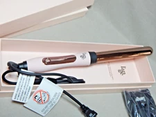 L'ange Le Curl 25 mm Titanium Curling Wand Blush New open box Lange w/ glove