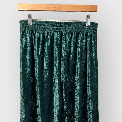 Vintage 80er 90er Jahre hohe breite Bein zerkleinerte Samthose Damen M/L grün Goucho - Bild 5 von 9