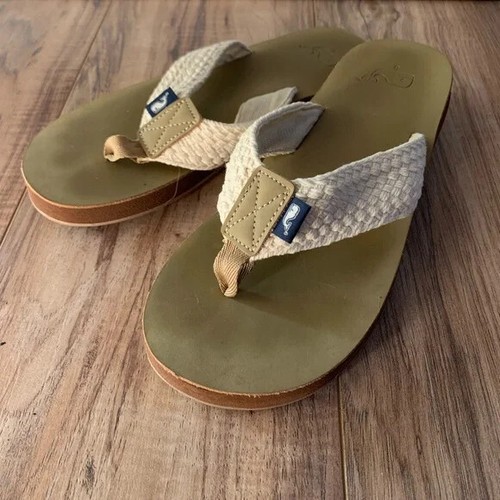 Men's Vineyard Vines Leather Flip Flops 