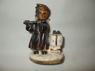 NAPCOWARE Boy Angel w/ Flute & Presents Japan X3371 Tall 3.5