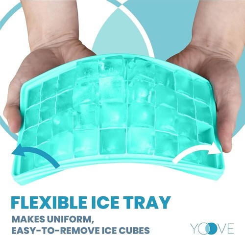Silicone Ice Cube Tray with Lid and Bin - Aqua - 第 4/4 張圖片