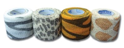 Andover COFLEX 2'' Bandaging Tape Flexible Wrap PET FLEX 36 Count Safari Print
