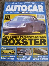 AUTOCAR MAGAZINE AUG 1994 PORSCHE BOXSTER ROVER FORD MONDEO VAUXHALL ASTRA