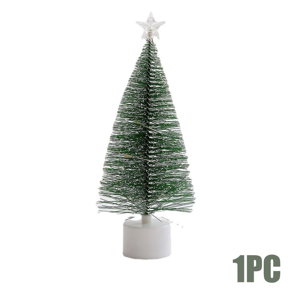 Small Mini Christmas Tree with LED Lights Ornaments Xmas Tabletop Home Decor - Image 2 of 4