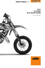 KTM 50 SX MINI (EU) REPAIR SERVICE &amp; OWNERS MANUAL FOLDER