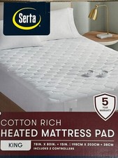 Serta Cotton Rich Heated Mattress Pad Brand NEW