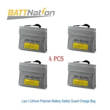 4pcs 3 in 1 Large LiPo Safe Battery Guard Charging Protection Bag 240x64x180mm