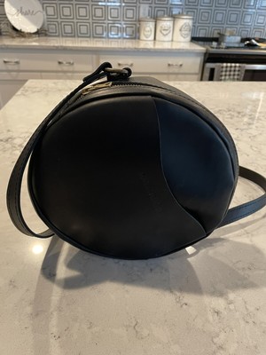 portland leather circle crossbody