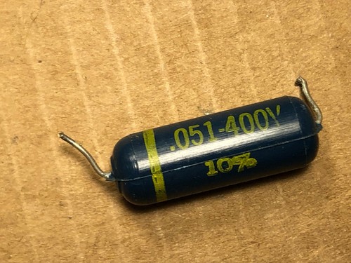 NOS Vintage Blu AJAX .027 UF 200v Condensatore Tono Chitarra NOS Vintage Blu AJAX .027 UF 200v Condensatore Tono Chitarra