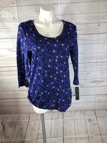 Haut Daisy Fuentes Imprimé Abstrait Bleu/violet - Taille Petite (PS), Occasion Très Bon état