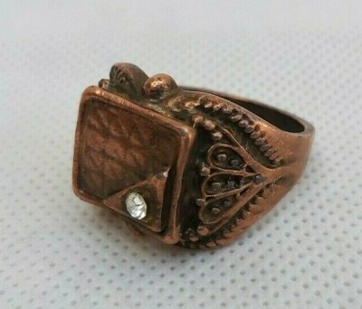 ANCIENT MEDIEVAL BRONZE RING RARE ROMAN LEGIONARY INTAGLIO