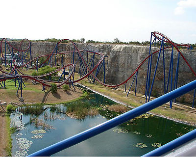 Superman Krypton Coaster, Six Flags Fiesta Texas 8x10 High Quality Photo Picture