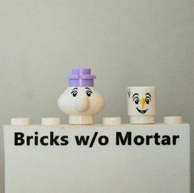 New Genuine LEGO Mrs Potts Chip Minifig Disney Princess Teapot Saucer 10762