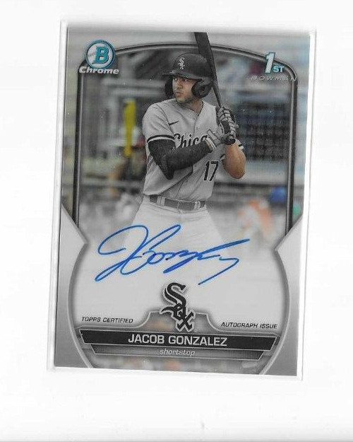 2023 Bowman Chrome Draft Refractor Jacob Gonzalez Autograph #CDA-JGO #'d 369/499