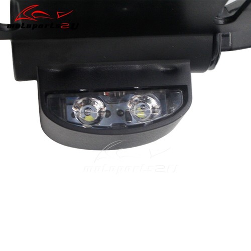 Soporte de matrícula plegable de montaje lateral para motocicleta luz LED para Harley XL - Imagen 10 de 12
