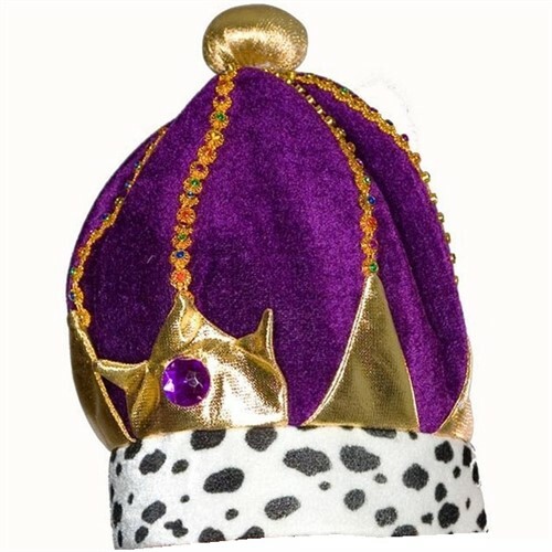 Deluxe Purple King Crown Adult Royalty 