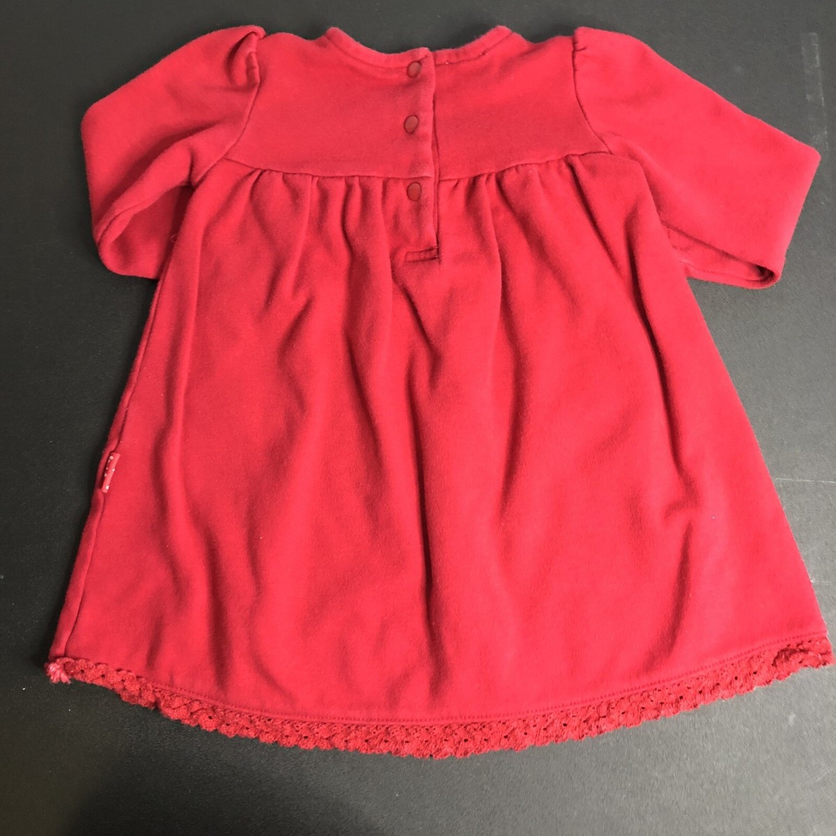 le top christmas dress NEW Le Top Baby Girl 3 Month Red Holiday Christmas Snowman Knit Dress