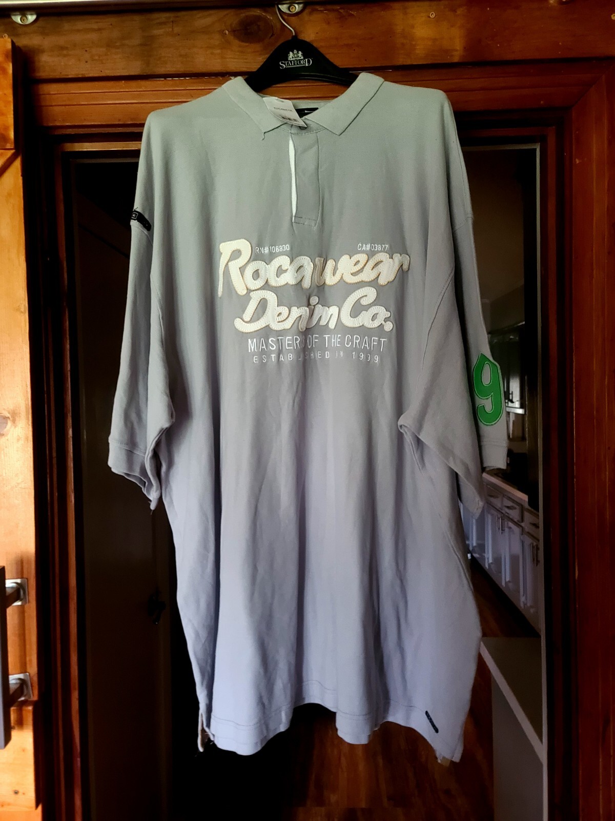 ROCAWEAR polo shirt 4XLT Rare FIND Y2k Era New Plastic Preserved Throwback LOGO