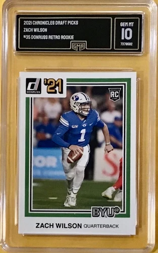 2021 CHRONICLES - DRAFT PICKS - RETRO - ZACH WILSON - Rookie - GMA 10 GEM MINT