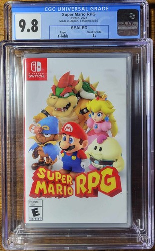 2023 Super Mario RPG Nintendo Switch New Sealed CGC 9.8 A+ Y Folds