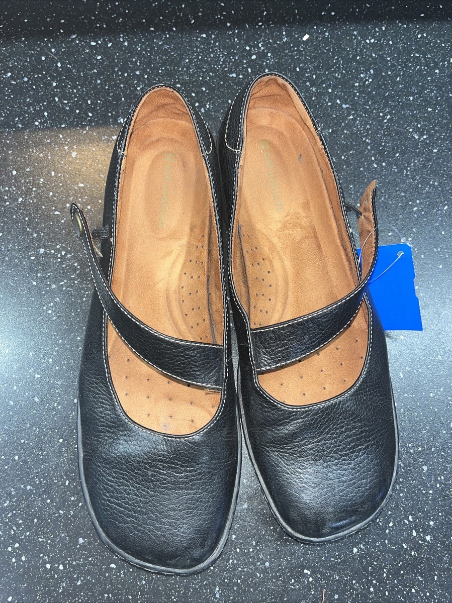 Naturalizer Shoes Mary Jane Black Leather Slip On 8M Camise Bin