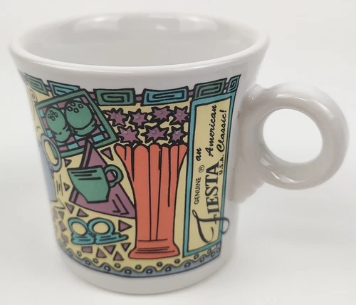Fiesta Tom Jerry Coffee Mug Cup Homer Laughlin China Genuine Color Handle Vtg