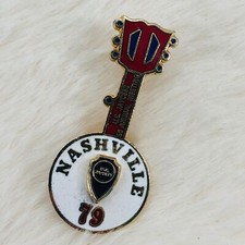 Vtg 1979 Nashville Jaycees Annual Meeting Enamel Banjo Member Lapel Pin