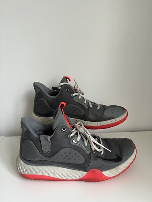 Nike KD Trey 5 VII Grau Rot UK Größe 8 Basketball Sport Training