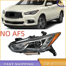For 2016 2017 18 Infiniti QX60 Left Side Xenon/HID Headlight Assy NO AFS Chrome
