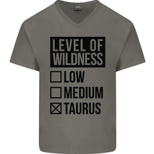 Livelli Di Wildness Taurus Uomo Scollo A V Cotone T-Shirt